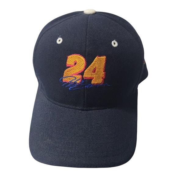Jeff Gordon 24 NASCAR Hat Navy Blue DuPont Motorsports Vintage Adjustable Cap